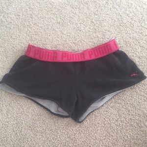 Pink and grey puma shorts